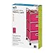Honey-Can-Do 3 Drawer Rolling Cart - Pink CRT-02348 Pink, 11.5 in L x 16.125 in W x 35.5 in H (29.2 cm L x 41 cm W x 90.2 cm H)