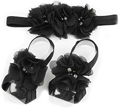 LD DRESS Baby Girl Foot Flower + Headband
