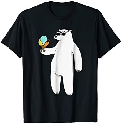 Polar Bear Eating Ice Cream Summer T-shirt