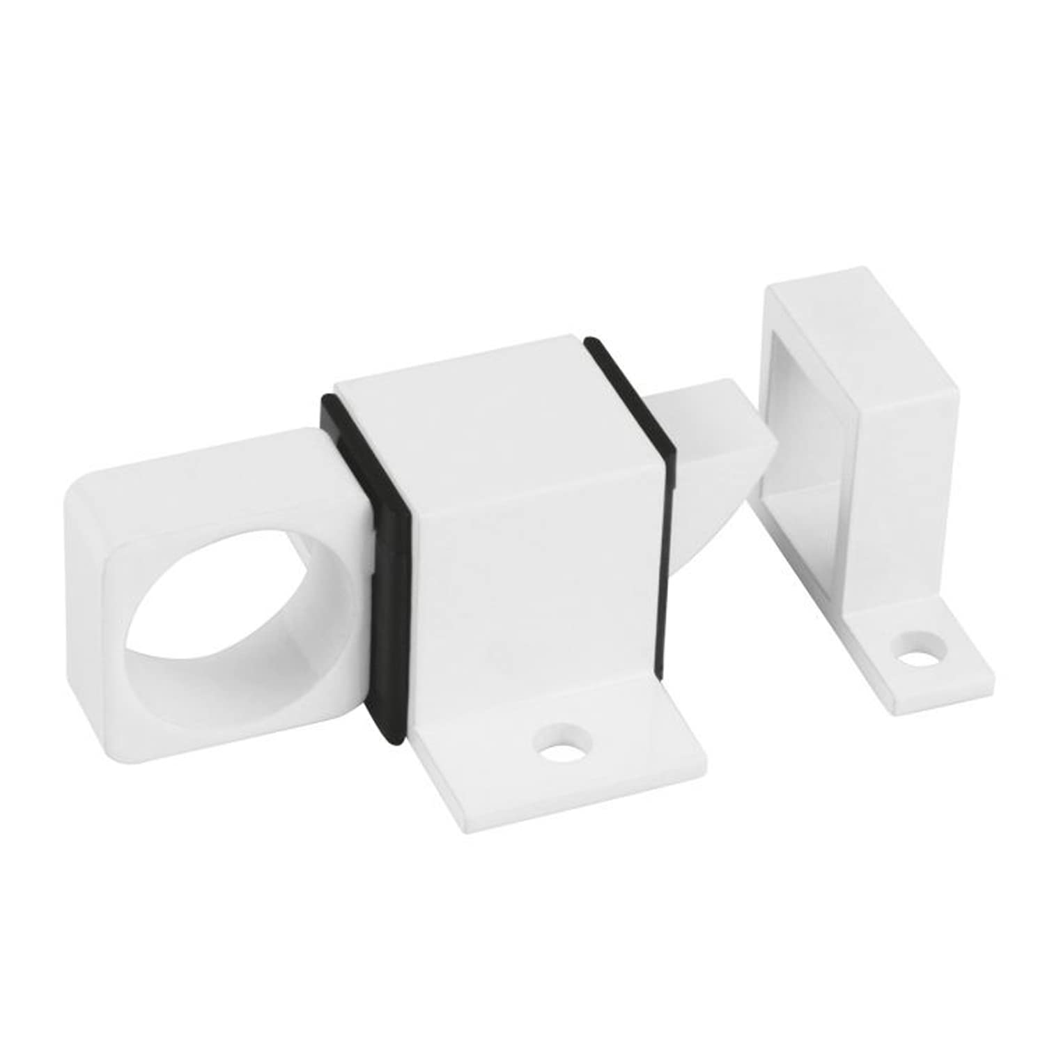 Amig - Surface Bolt for Windows | Bolt Latch Suitable for Horizontal or Vertical Locking | White-Finished Aluminium | Dimensions: 22 x 40 mm | Includes Screws — image 1
