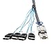 CableCreation External Mini SAS 26pin (SFF-8088) Male to 4 x eSATA 7Pin Cable, 3.3FT