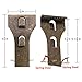 Brick Clips for Hanging, Spring Steel Hanger Exposed Brick Wall Hook Fastener Fits Brick 2-1/4 to 2-3/8 in Height 12 Pack