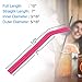 Reusable Silicone Drinking Straws - 12 Pieces Drinking Straws & Metal Stainless Steel Straws Bundle - 30oz and 20oz tumblers compatible Extra Long for Yeti/Rtic/Ozark by PINE KITCHEN CO (Vibrant)