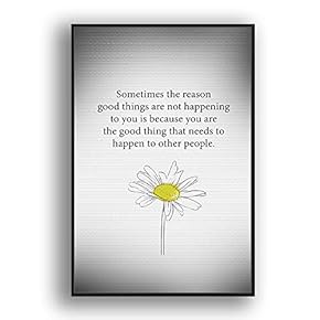 Framed Canvas Wall Art for Living Room, Bedroom Beautiful Quotes Canvas Prints for Modern Home Decoration Ready to Hang - 16"x24" inches
