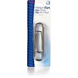 Officemate OIC Mega 4-Inch Silver Paper Clips, 5 per Pack (30918)