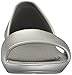 crocs Women's Lina Dorsay Flat Sandal, Silver/Silver, 8 M US