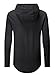 Aiyino Mens Hipster Hip Hop Long Sleeve Longline Pullover Hoodies Shirts (US L, 01 Black)
