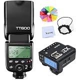 Godox TT600 HSS 1/8000S 2.4G Wireless GN60 Flash Speedlite Built in Godox X System Receiver with X2T-C Trigger Transmitter Compatible Canon Camera