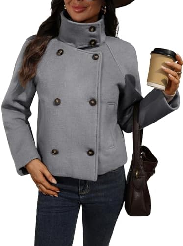 Amazon.com: ZouoYYii Women's Short Wool Jacket Coat - Winter