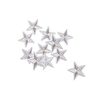 20Pcs Gray Star Patches Iron on/Sew on Patches Embroidered Motif Badge Applique Patch for Clothing Jeans T-Shirt