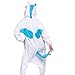 Silver Lilly Adult Pajamas - One Piece Cosplay Animal Costume (Blue Unicorn, S)