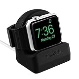 TomRich Travel Companion T50 Apple Watch Charger Charging Stand for Apple Watch Series 4/ Series 3/ Series 2/ 1/ 42mm/ 38mm/ supports Nightstand Mode with Cable Management-Black