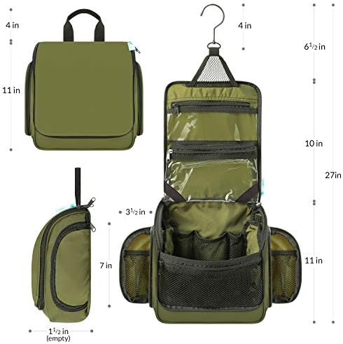 Premium Travel Hanging Toiletry Bag for Men and Women with Expandable Compartments for Cosmetics, Makeup Brushes, Jewelry, Shaving Tools, Detachable TSA Friendly Clear Pouch 3 Premium Travel Hanging Toiletry Bag for Men and Women with Expandable Compartments for Cosmetics, Makeup Brushes, Jewelry, Shaving Tools, Detachable TSA Friendly Clear Pouch