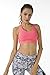 QUEENIEKE Women's Medium Support Strappy Back Energy Sport Bra Cotton Feel Size S Color Pink