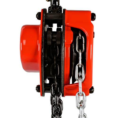 G Flaschenzug Kettenzug Seilwinde Hebelzug Manueller Kettenblockaufzug mit 1000 kg Kapazität 3 m Hubhöhe Schwerlasthaken… – Bild 4