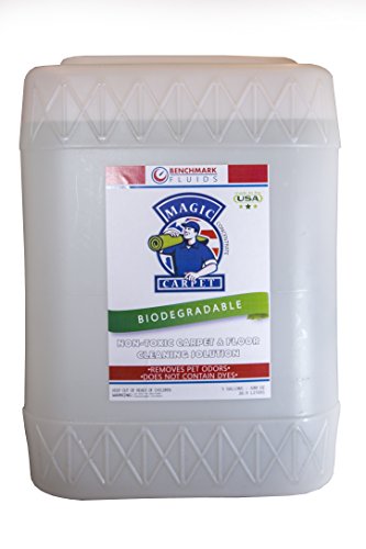 Benchmark Fluids 5 gal Carpet Cleaner and Pet Odor Solution, 5 gal, 15" Height, 12" Length, 12" Width