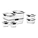 Rubbermaid Brilliance Food Storage Container, Large 14-Piece Set, Leak-Proof, Clear