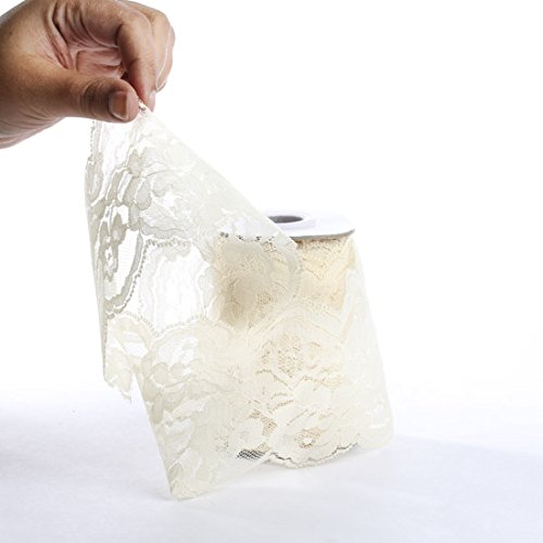 Lace Ribbon in Ivory - 4" Wide x 10 yds.