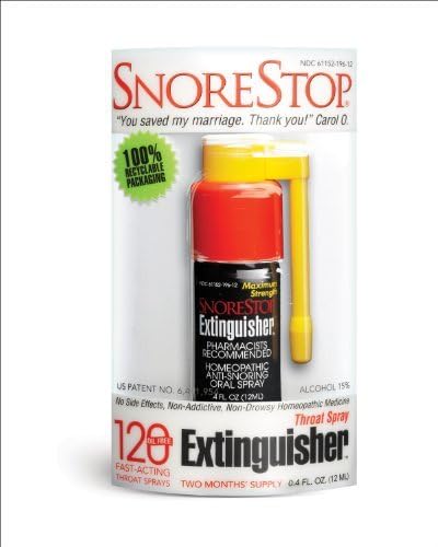 SnoreStop Extinguisher Throat Spray, 120 Sprays, 0.6 Oz. by Snorestop