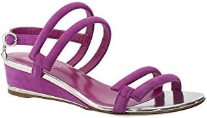 Loriblu New Fuschia Suede Wedge Heel Sandal