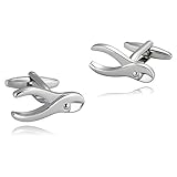 Mens Cufflinks Stainless Steel Silver Pliers Pair