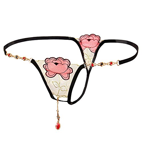 image for Balakie G-stringthong Sexy, Fun Embroidery Pendant Thong Lady's Thongs