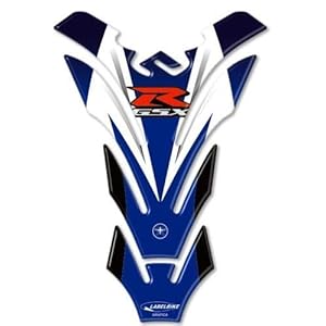 3D TANKBESCHERMINGSGEL TANKSTICKER voor motorfietsen die compatibel met Suzuki GSX-R Blauwe en rode graphics