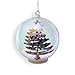 Glass Ball Ornament – Light Up Glass Christmas Ornament with a Glittery, Hand-Painted Christmas Tree Design - White Glitter Snow Inside with a LED Candle – Fun Confetti Glitter Xmas Tree