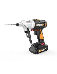 Worx switchdriver 2-en-1 sin cuerda taladro y eje impulsor con Dual Chucks rotativa y de motor de 2 velocidades con control de Torque electrónico preciso WX176L