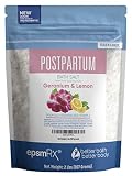 Postpartum Sitz Bath Salt 32 Ounces Epsom Salt with Frankincense, Lavender, Geranium, Chamomile and Lemon Essential Oils Plus Vitamin C and All Natural Ingredients BPA Free Pouch with Easy Press-Lock