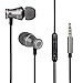 Ephone Updated In-Ear Earbuds Headphones, Metal Magnetic Housing and Wired Bass Stereo Headsets, Earphones with Microphone Apply to 3.5mm Audio Jack - Black