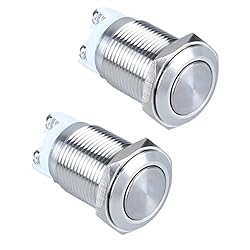 DMWD 2-Pack 16mm Latching Metal Push Button Switch