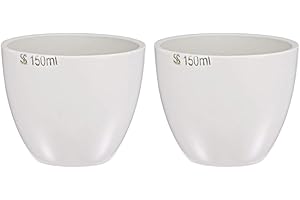 uxcell Porcelain Crucible Cup 150ml for Foundry Melting Casting Refining 2pcs