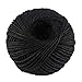 100M/Roll 2mm Natural Jute Rope Hemp Twine Strong Cord Thick Rope String for DIY Craft Home Garden Deco (Black)