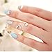 Epiestore(TM) Pentagon Pentacle Diamond Starfish Ring