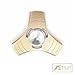 Luxury Fidget Spinner by ForlifeStore, Metal Hand Spinner with Premium R188 Bearings High Speed | Top Best Toys 2017 for Stress Reducer, Certified Safe Material for Kids | Gold Silver Color