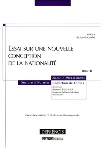 Essai sur une nouvelle conception de la nationalité