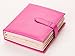 NFASHIONSO Jewelry Travel Organizer-Litte Book Design PU Leather Jewelry Earing Storage,Pink