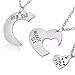 lauhonmin 3pcs Family Jewelry Gift Big Sis Middle Sis Little Sis Love Heart Charm Pendant Necklace Set for Sister