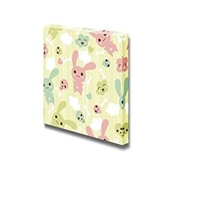 Canvas Prints Wall Art - Seamless Pattern with Cute/Kawaii Doodle | Modern Wall Decor/Home Art Stretched Gallery Wraps Giclee Print & Wood Framed. Ready to Hang - 12" x 12"