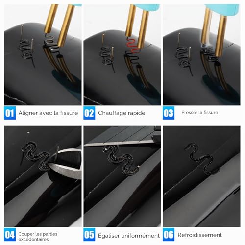 SHALL Cordless Plastic Welder Hot Stapler 200pcs Hot Stapler Kit Hot Stapler Kit for Plastic Bumper Toy Repair