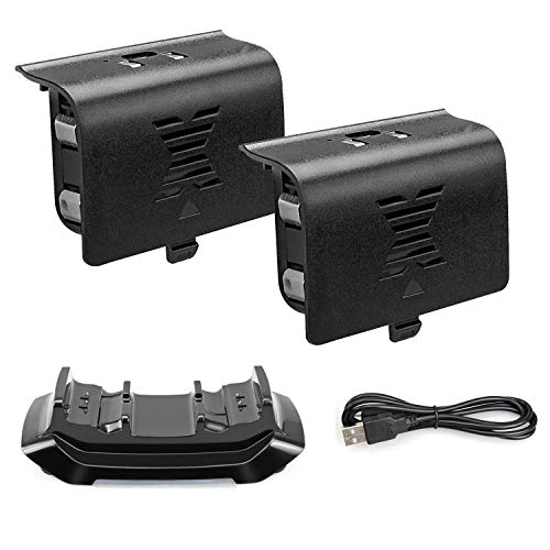 Xbox one Controller Charger with 2 Rechargeable Battery 800mAh Dual Charging Dock Station for