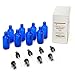 Papifleure Glass Spray Bottles - 8 Piece 2oz Cobalt Blue Small Glass Bottles Set with Fine Mist Sprayer Reusable Dark Colored Potion Bottles for Travel and Any Purpose