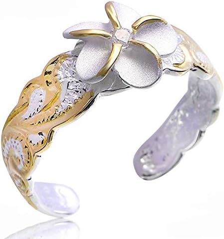 Amazon ハワイアンジュエリー Locomocoaloha リング 指輪 トゥリング イエローゴールドコーティング カットアウト フリーサイズ プルメリア 波 正規品 ジュエリー リング 通販