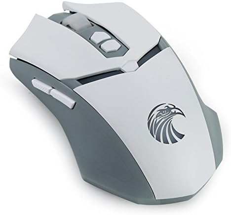 Easterntimes 2.4GHz Wireless Gaming Mouse 2400 DPI 7 Button for PC Laptop Desktop Notebook (White)