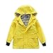 M2C Boys Girls Cotton Lined Rain Jacket Waterproof Light Windbreaker 3T Yellow