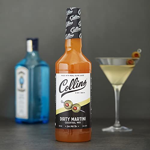 Collins Dirty Martini Mix, Made With Real Olive Brine for the Bold