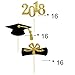 Class of 2018 Cupcake Toppers,UoUo Graduation Party Decoration Food Picks Cake Picks Diploma, 2018, Grad Cap Set 48 Pack