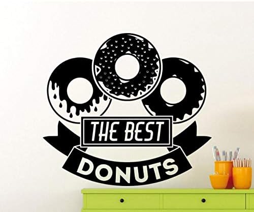 Wall Sticker The Best Donuts Quote Bakery Cafe Decor Vinyl Decal Home Room Interior Decoration Wallpaper 63x57cm