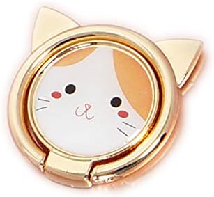 Alzcatek Finger Ring Stand 360 Degree Rotation, Thin Universal Phone Cute Cat Ring Holder Compatible with iPhone Xs, iPhone Xs MAX, iPhone X, iPhone 78/78 Plus, Samsung, LG and Other Smartphones
